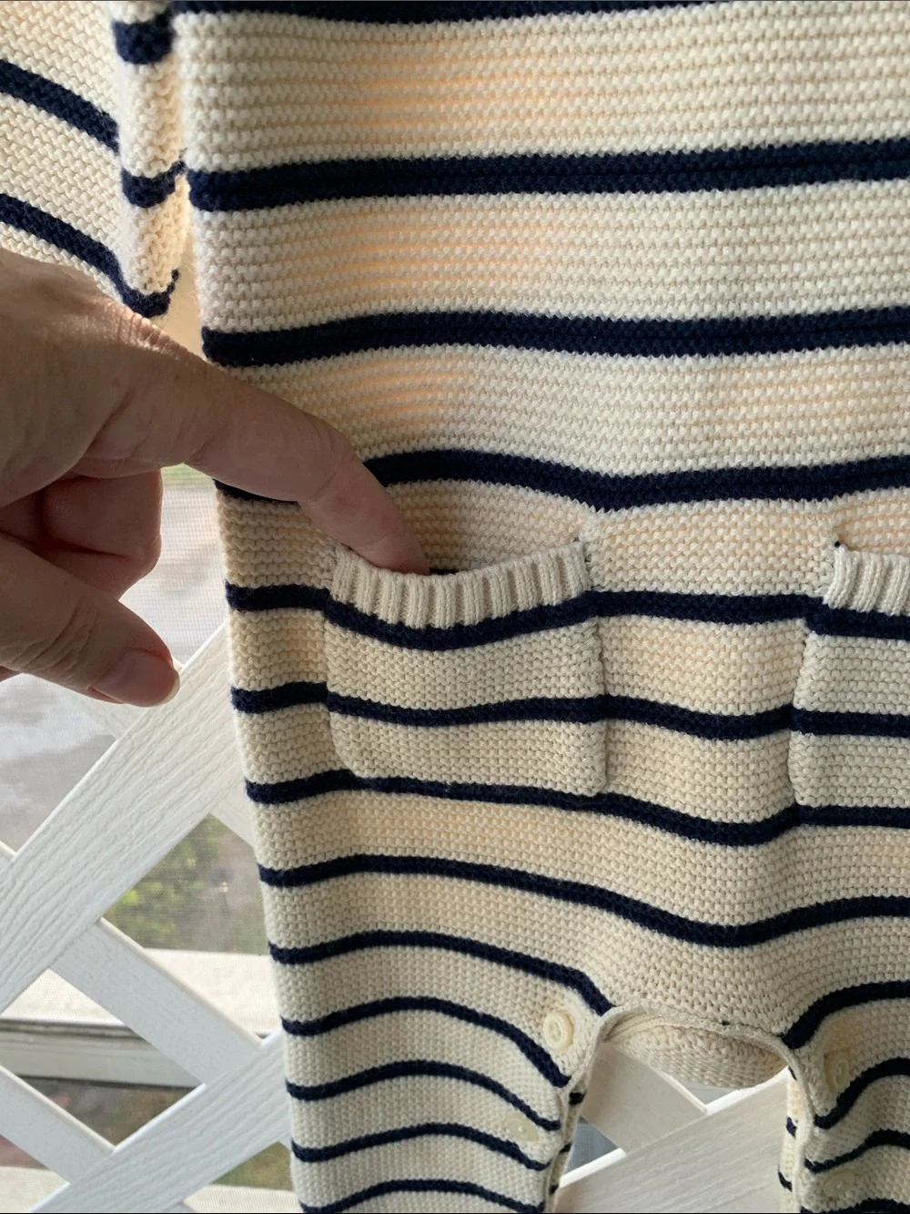 Gap Baby Brannan Knit Stripe Sweater Romper Onesie 3-6M